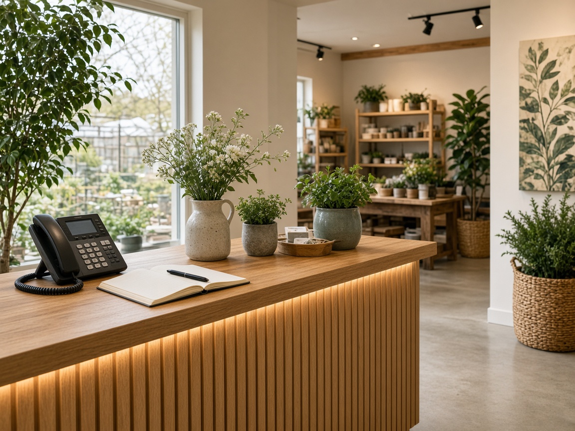 Contact desk at Clearwheel House in Calgary